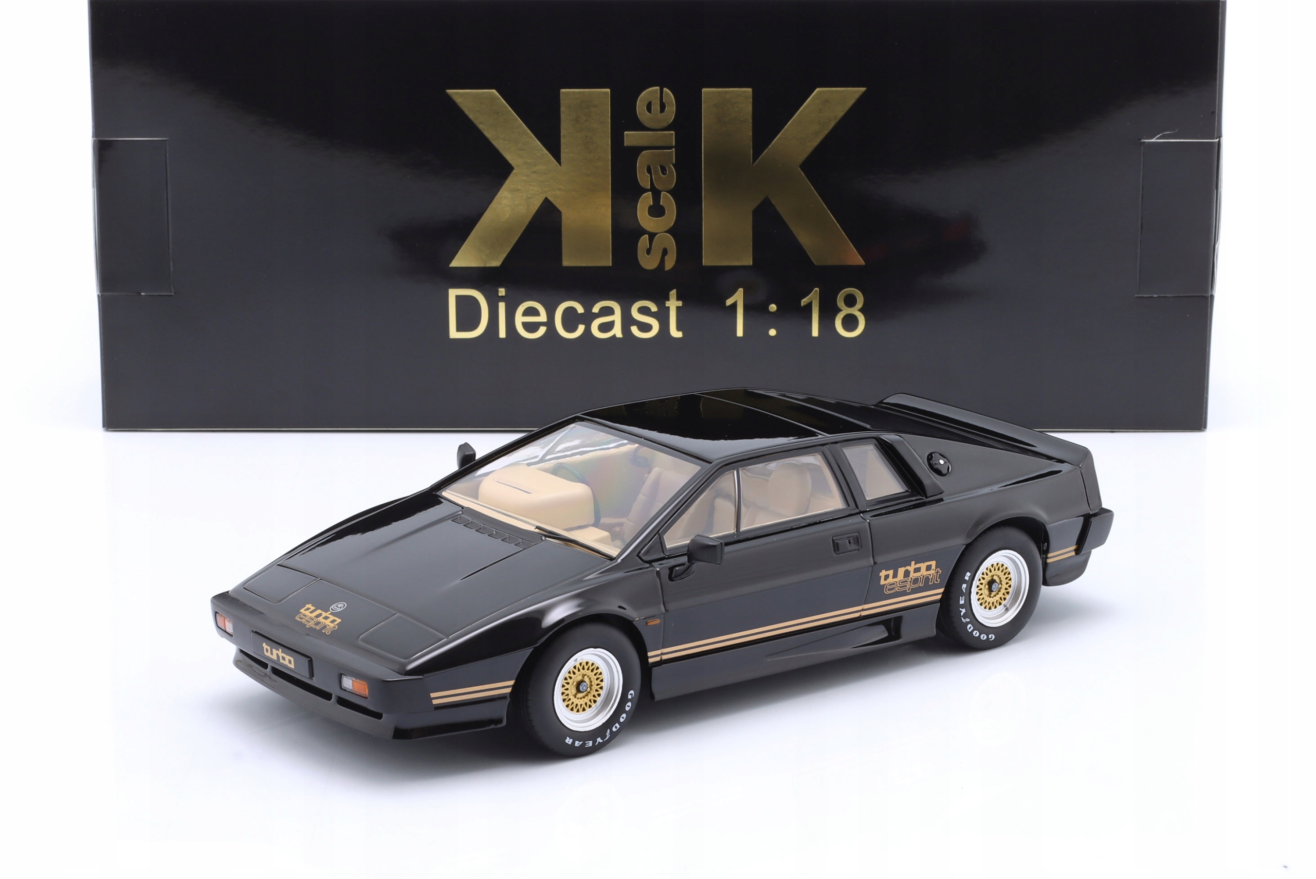 Kk Scale Lotus Esprit Turbo 1981 černá/zlatá Deco 1:18
