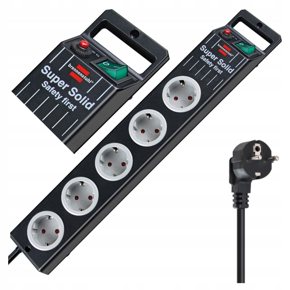 Przedłużacz Listwa zasilająca przeciwprzepięciowa unischuko 5 gniazd, 2,5 m