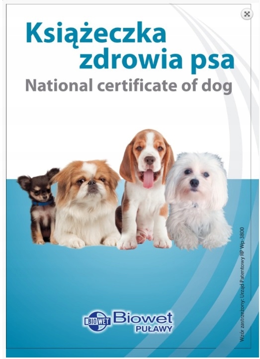 

Książeczka zdrowia psa Bp mix małych ras
