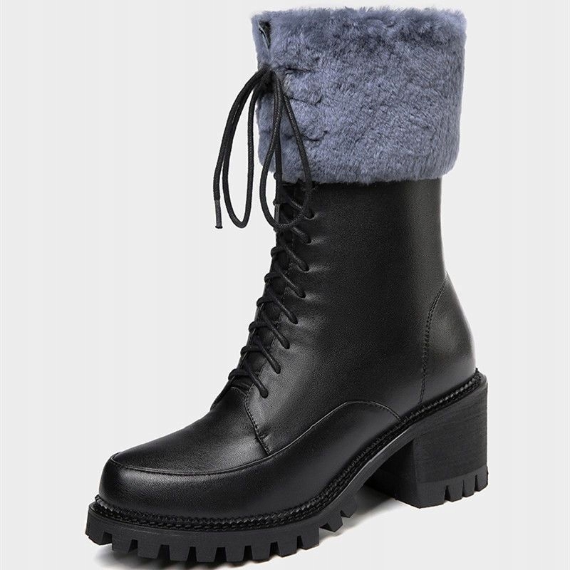 ŚNIEGOWCE DAMSKIE CIEPŁE KOZAKI WODOPORNE r.40 Materiał zewnętrzny skóra ekologiczna