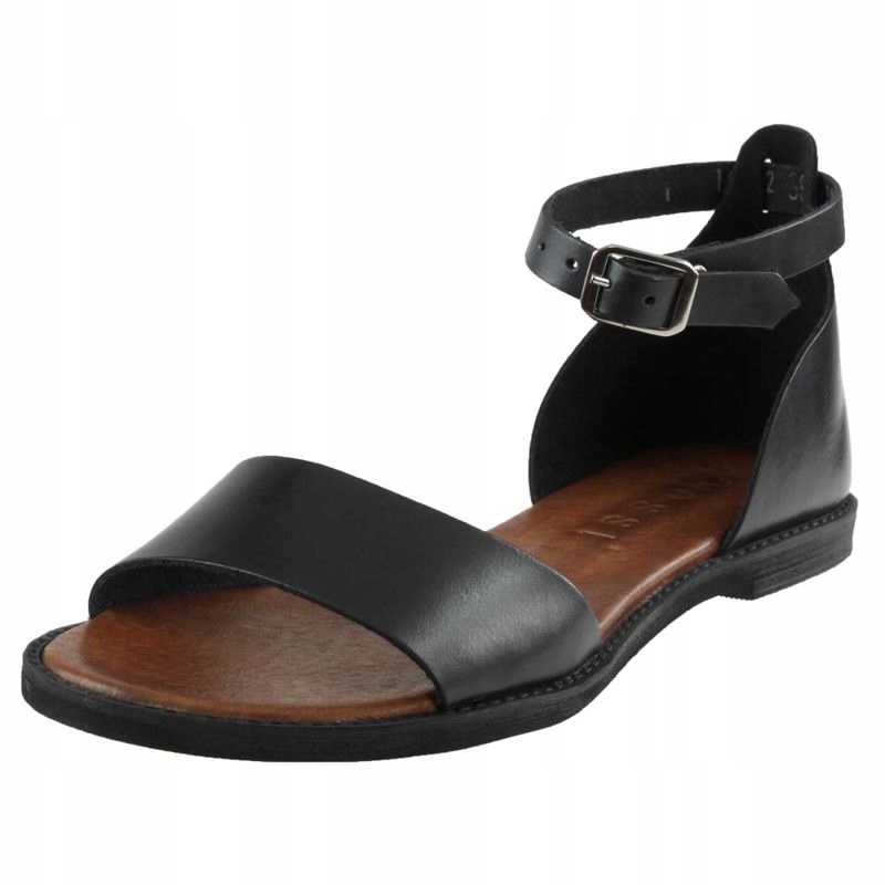 

Czarne Sandały Płaskie Nessi 18382 damskie R.39