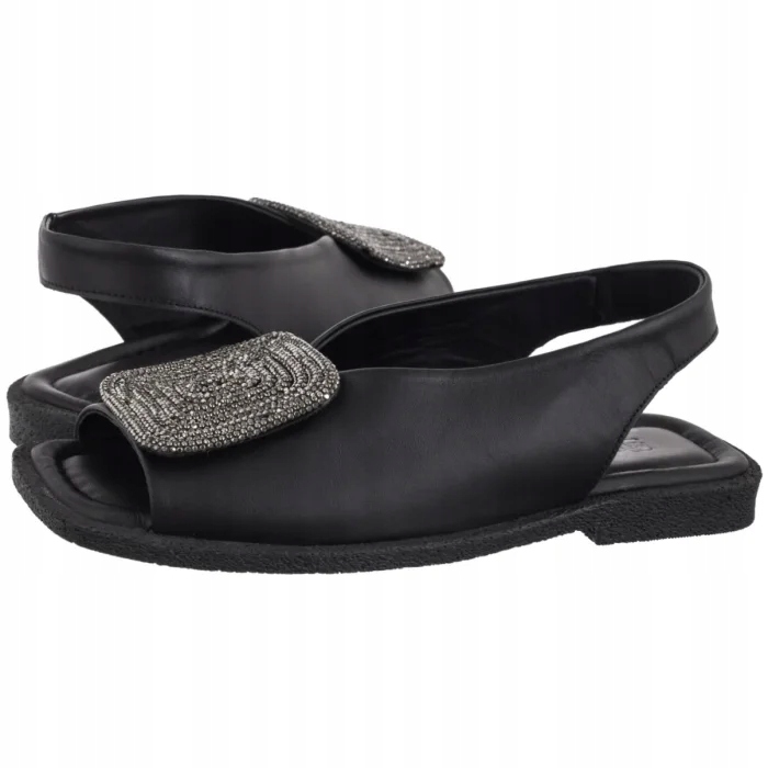 Dámské kožené sandály Artiker černé 54C0861 Black