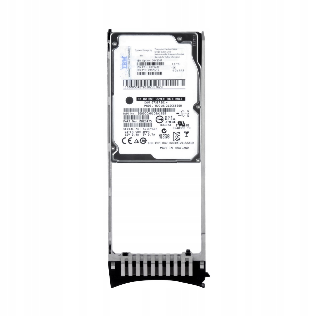 Ibm 00Y2432 00AR010 1.2TB 10K 64MB SAS-2 2.5'' HUC101212CSS600