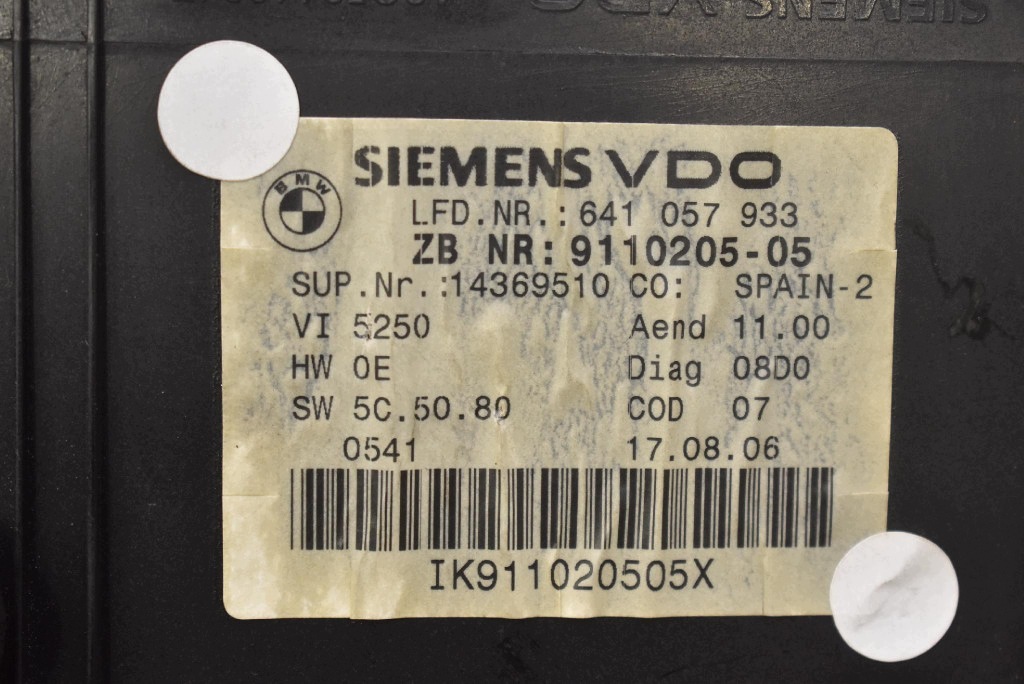 dials dials EU 9110205-05 BMW E90 E91 2.0 D 163 KM 04-10