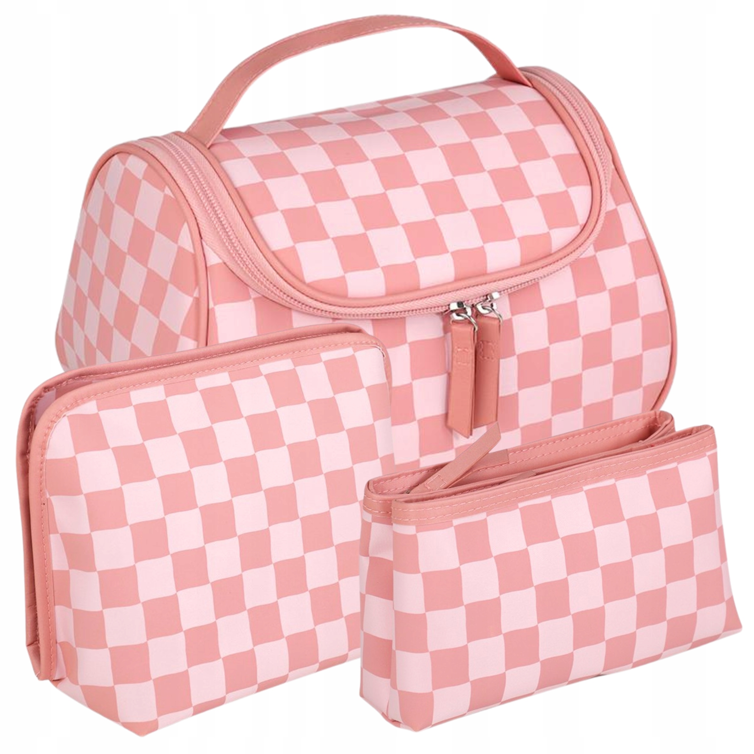 Sada dámských růžových kosmetických taštiček Noble