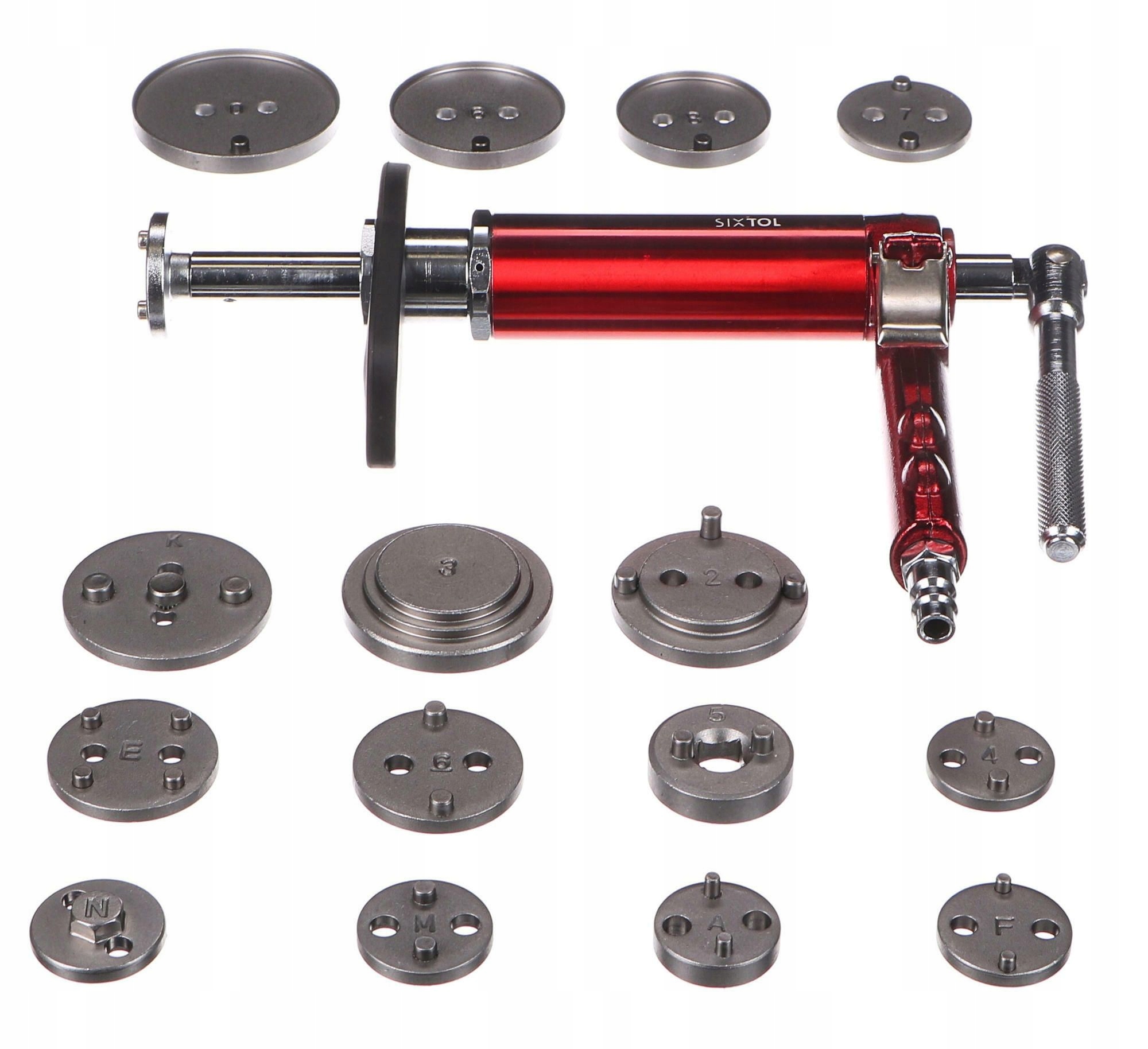 Pneumatický stláčač brzdových piestov Mechanic Brake Set Pneu 16, sada 16 k