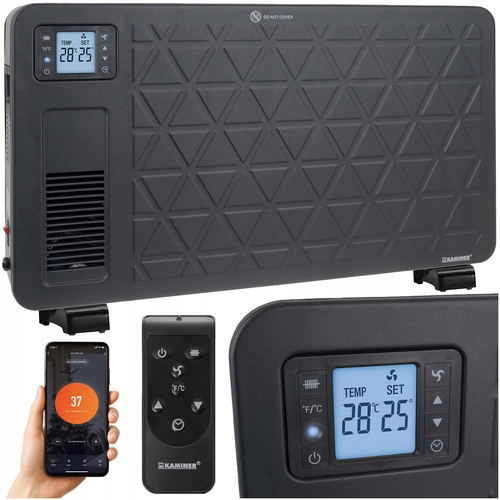 Elektrický ohrievač Kaminer Ziflo 2300 W čierny