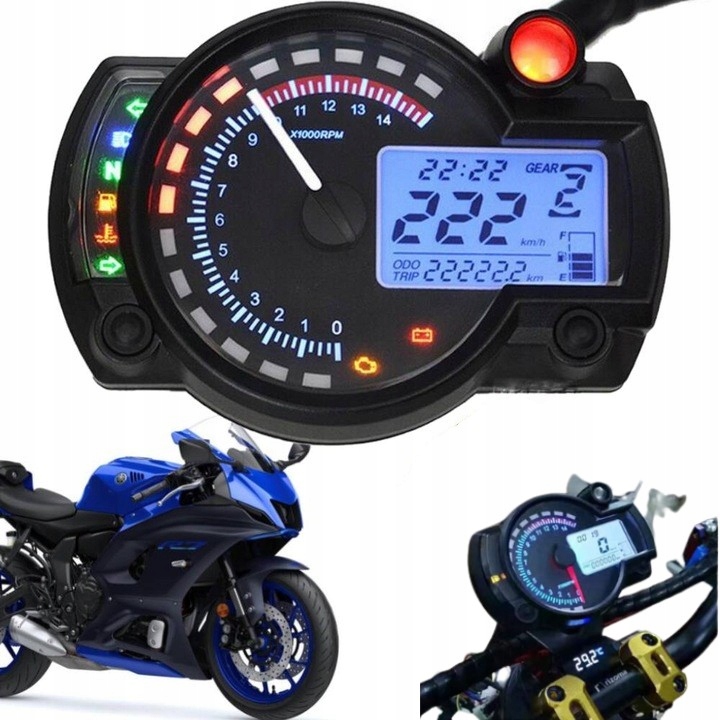 PRĘDKOŚCIOMIERZ DO MOTORA MOTOCYKLOWY LCD