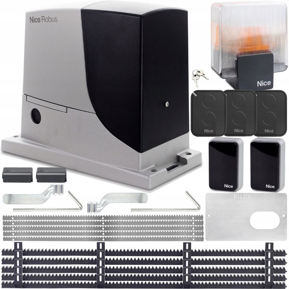 

Zestaw Do Bram Nice Robus 600 3xPILOT Listwa Lampa