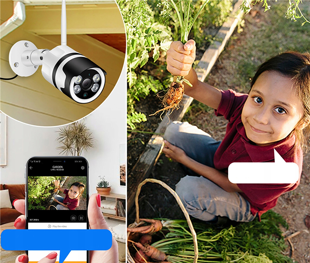 DENVER KAMERA IP zewnętrzna monitoring 1080p TUYA Technologia IP