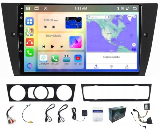 Android Rádio Navigace Bmw E90/E91/E92 2005-2012 Carplay 6GB Ram 128GB Rom