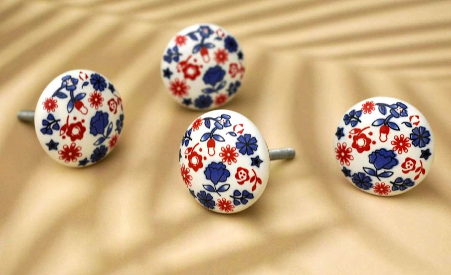 Keramické nábytkové úchytky pro zásuvky, sada Handmade, 10 kusů