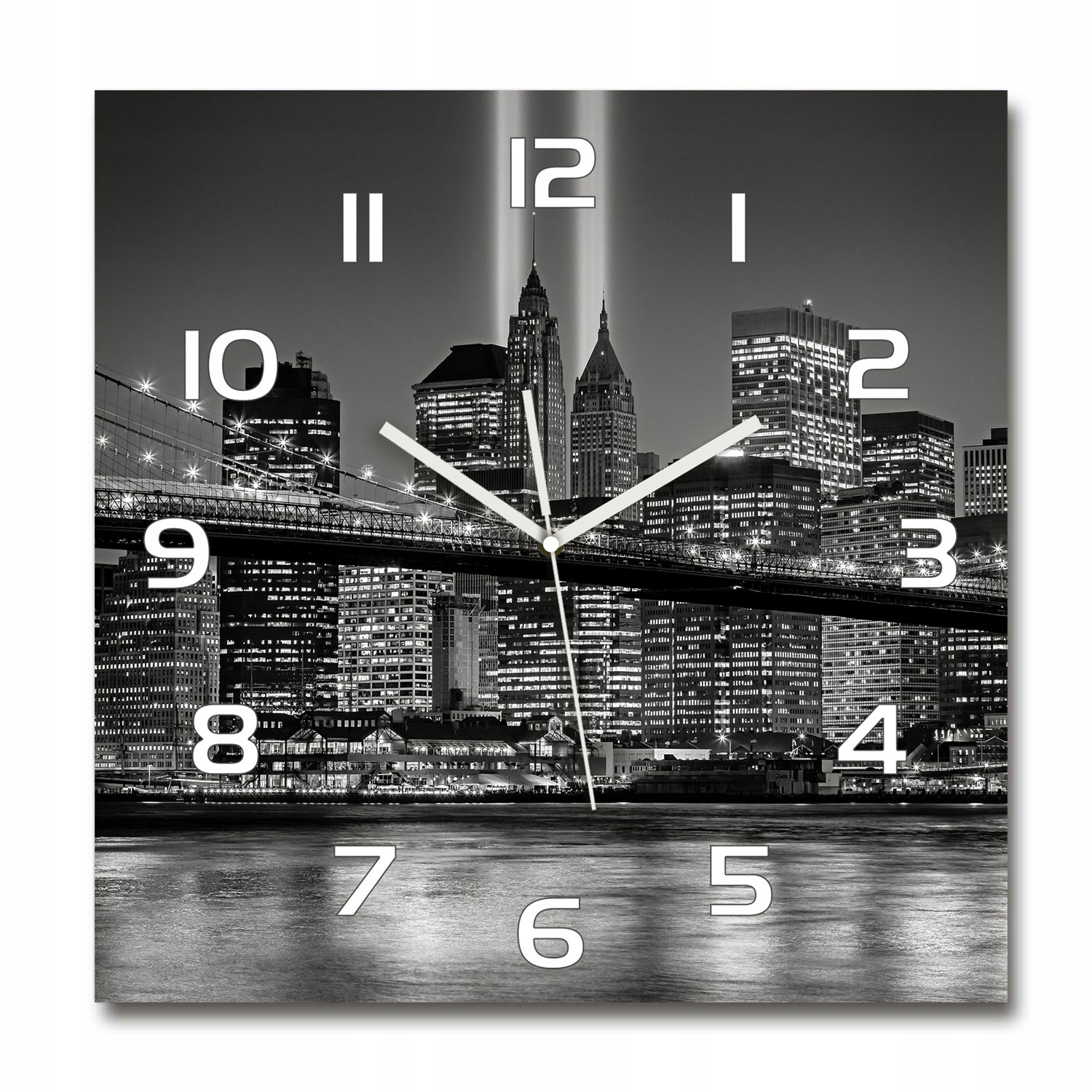 

Cichy szklany zegar Manhattan Nowy Jork 60x60 cm