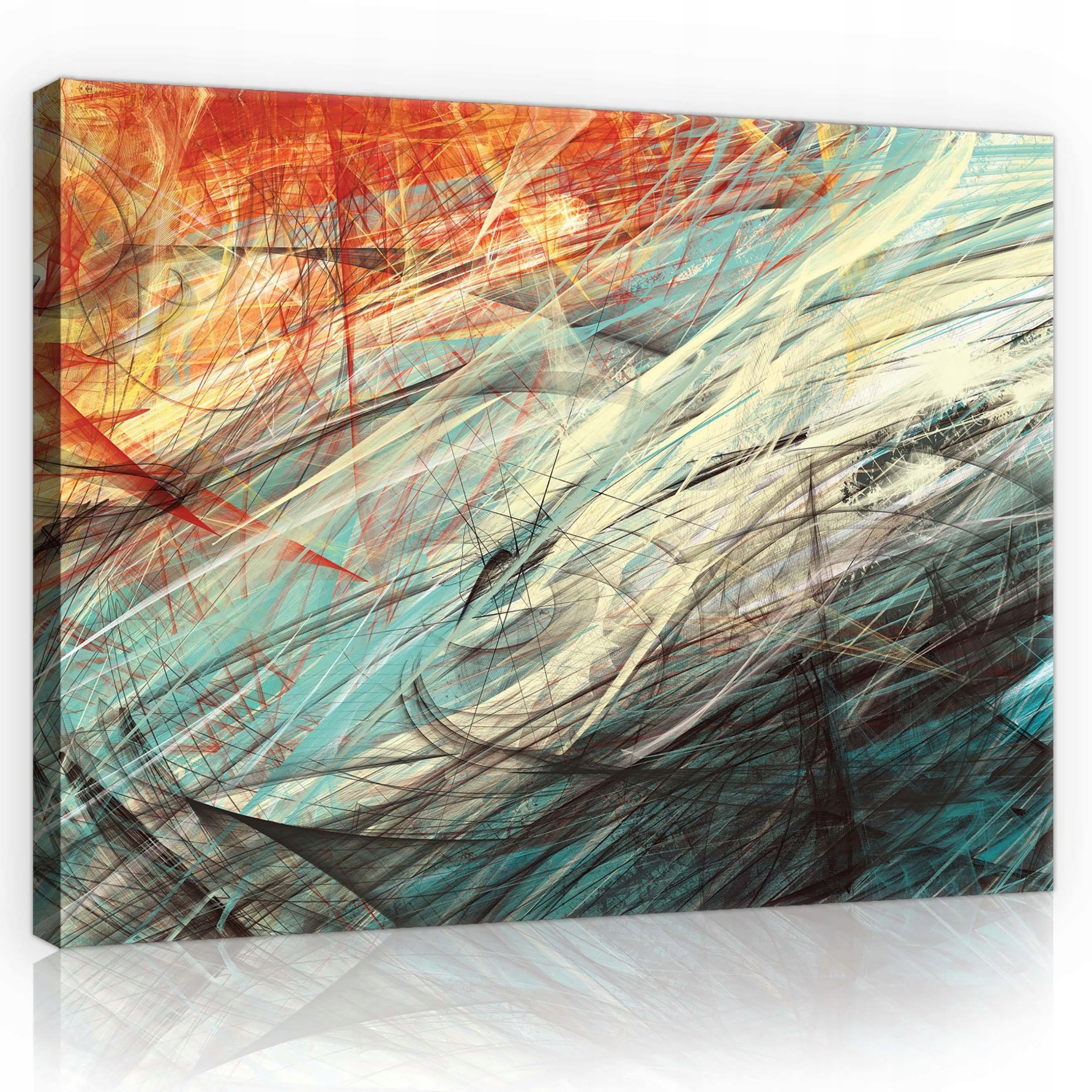 Obraz 100x75 Geometrický chaos – abstrakce plná dojmů a emocí