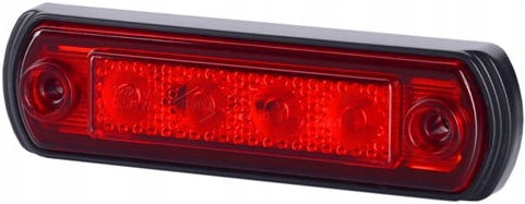 

Lampa obrysowa na podstawie gumowej czerwona
