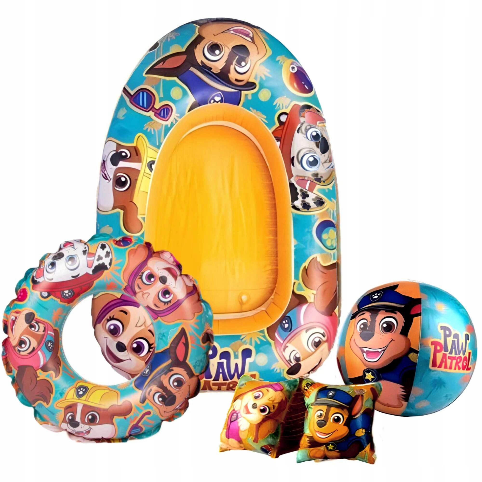 PSI PATROL ZESTAW DO ZABAWY W WODZIE KOŁO RĘKAWKI PIŁKA PONTON 100x60 CM Marka Sambro