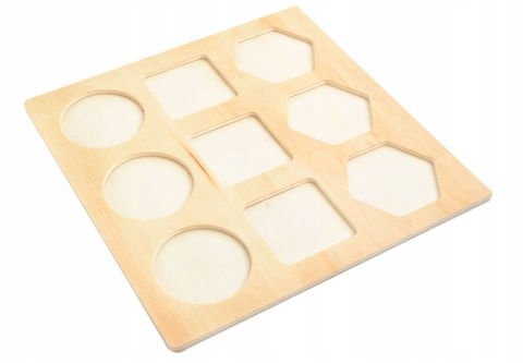 DREWNIANA UKŁADANKA figury geometryczne KLOCKI Marka Iso Trade