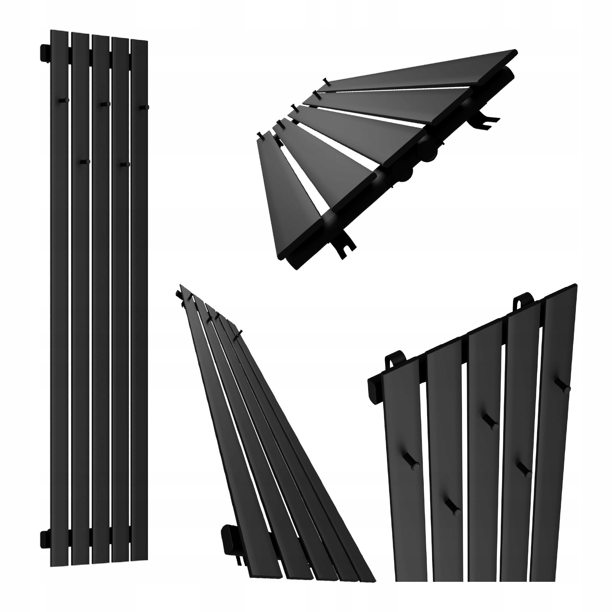 Dekorativní Radiátor Bellohook 100x38 Černý Mat