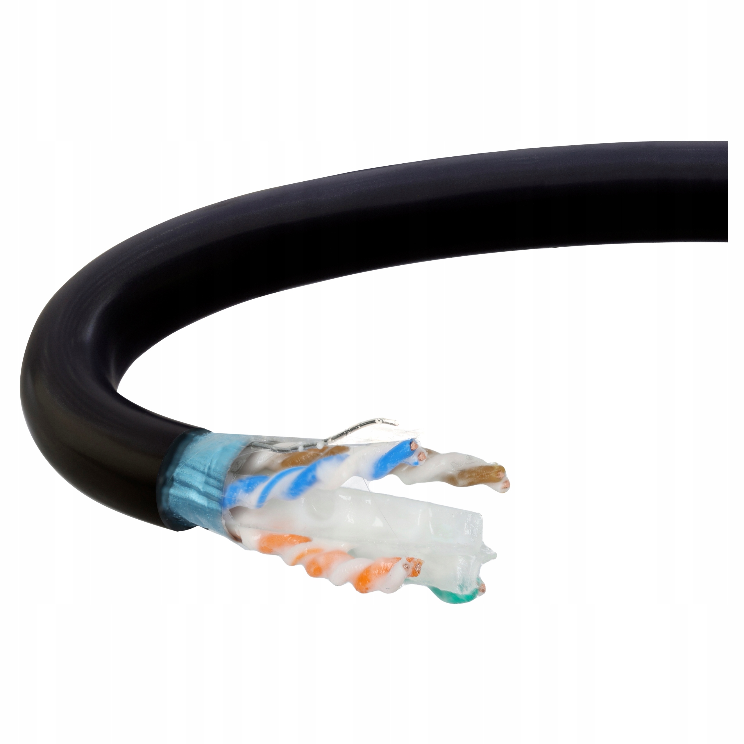 Kabel sieciowy Skrętka Ftp kat.6 zewnętrzny żelowany Ziemny 25m