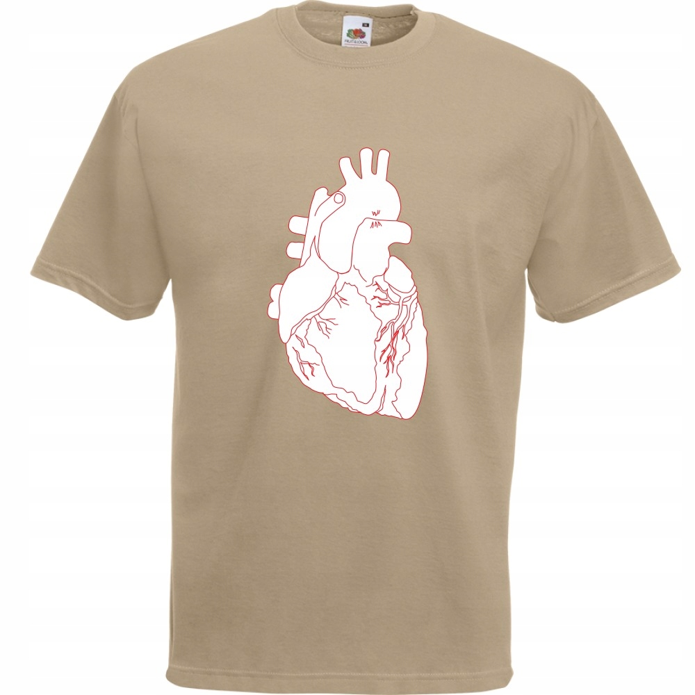 

Koszulka serce anatomia XXL khaki