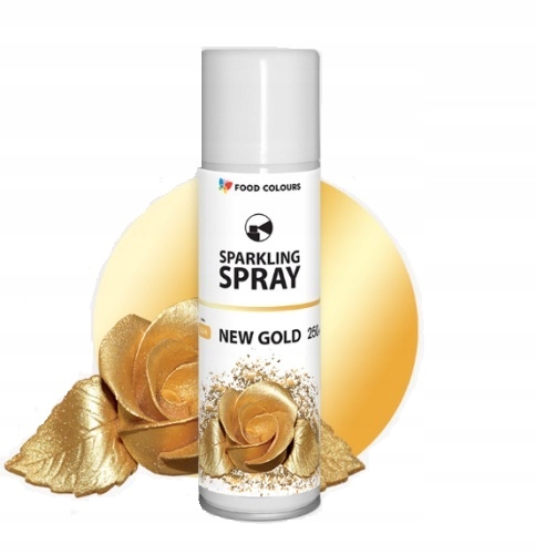 Levně id_5460 Barvivo Ve Spreji 250 ml Sprej Zlaté Zlato Pro Dekoraci Na Dort Food
