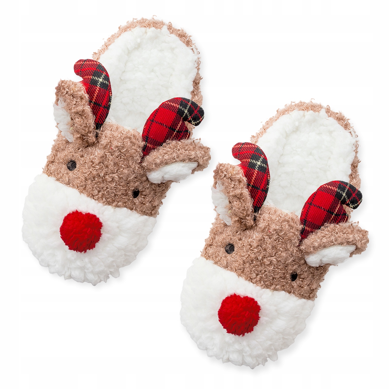

Kapcie zimowe reniferki kożuszek unisex r. 32-34