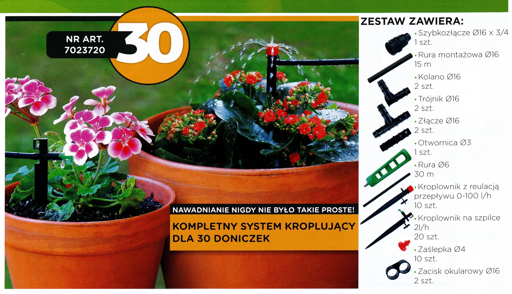 Zavlažovací Set pro 30 květináčů, zavlažování terasy