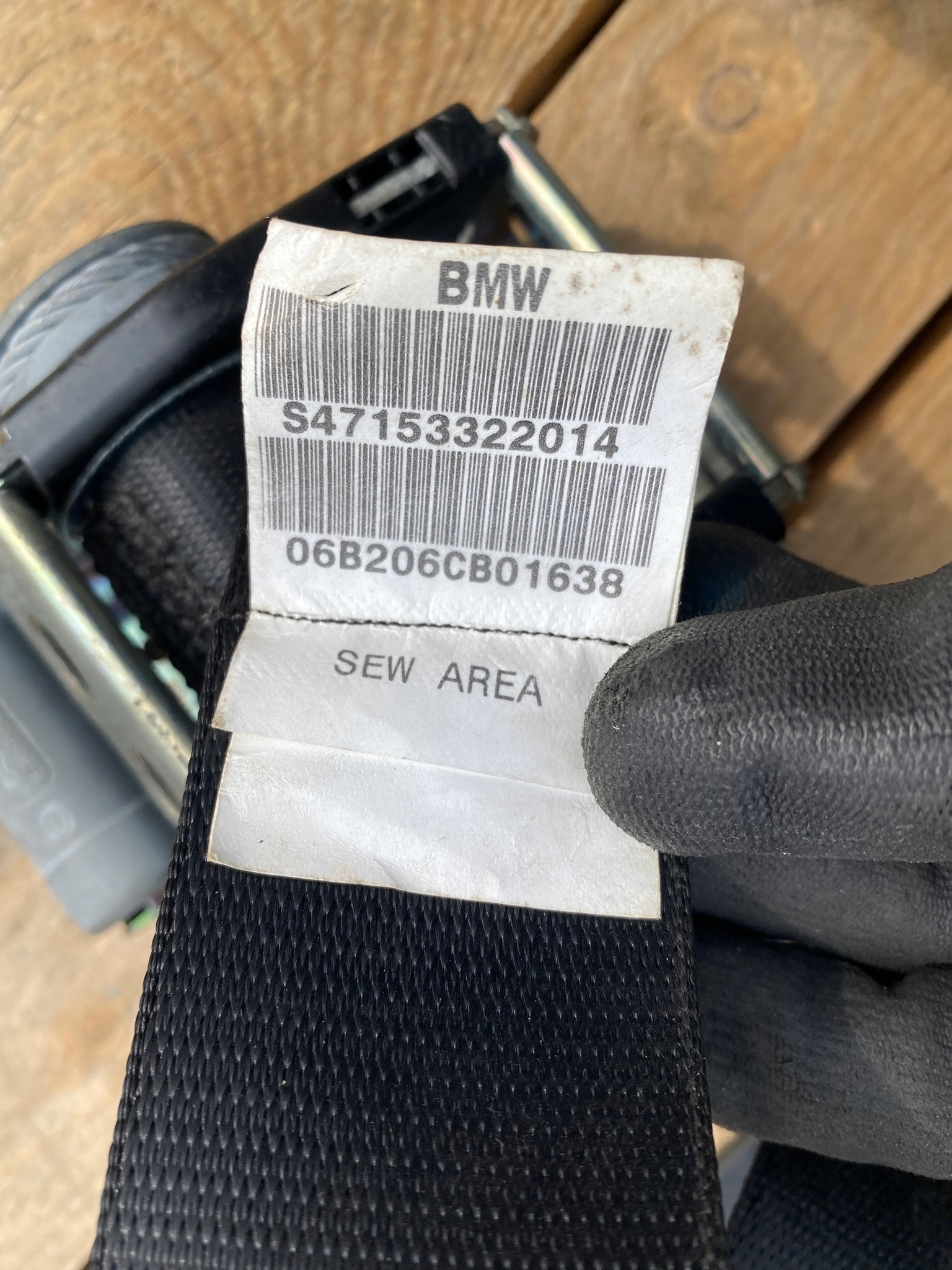 Gurten Sicherheits rechts heck hinten BMW E65 E66 33053263