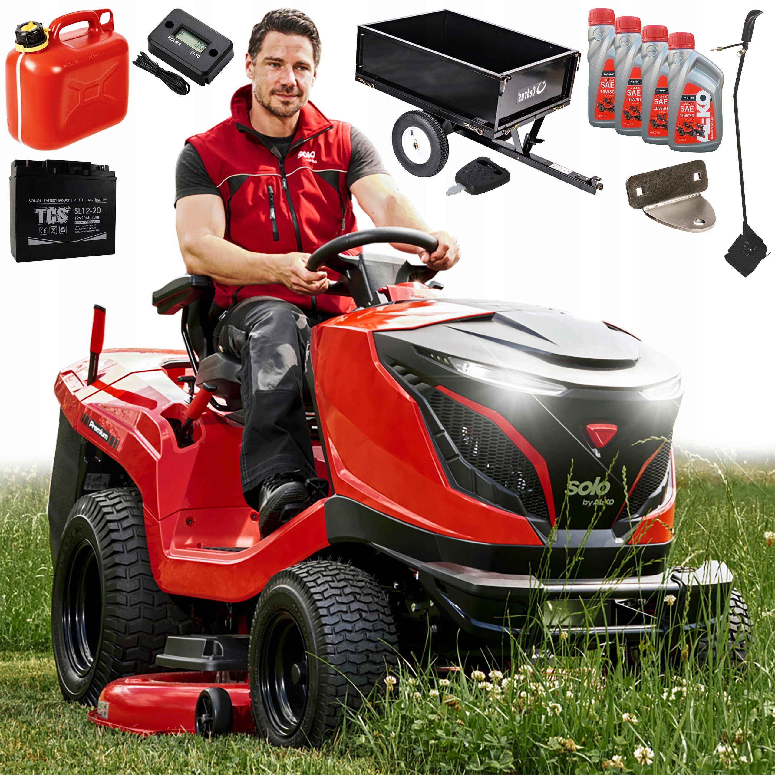 Traktor Ogrodowy Al-ko T22-105.4 Hdd-a V-twin 3w1 Blokada Mostu Przyczepka
