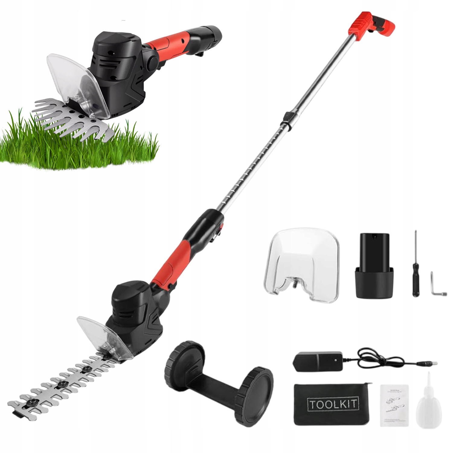 12V Zahradní Vyžínač, Elektrické Nůžky Na Živý Plot Se 2 Čepelemi