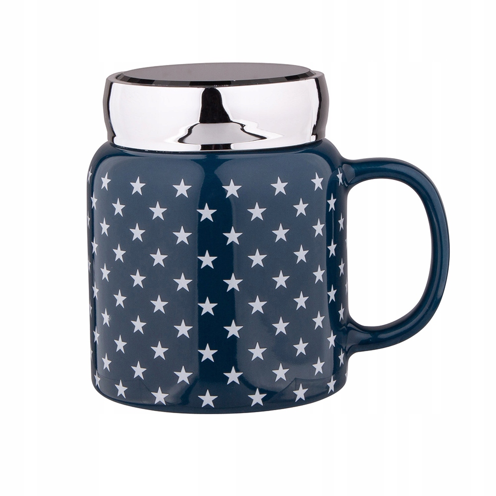 

Kubek do kawy porcelanowy pokrywka 420ml