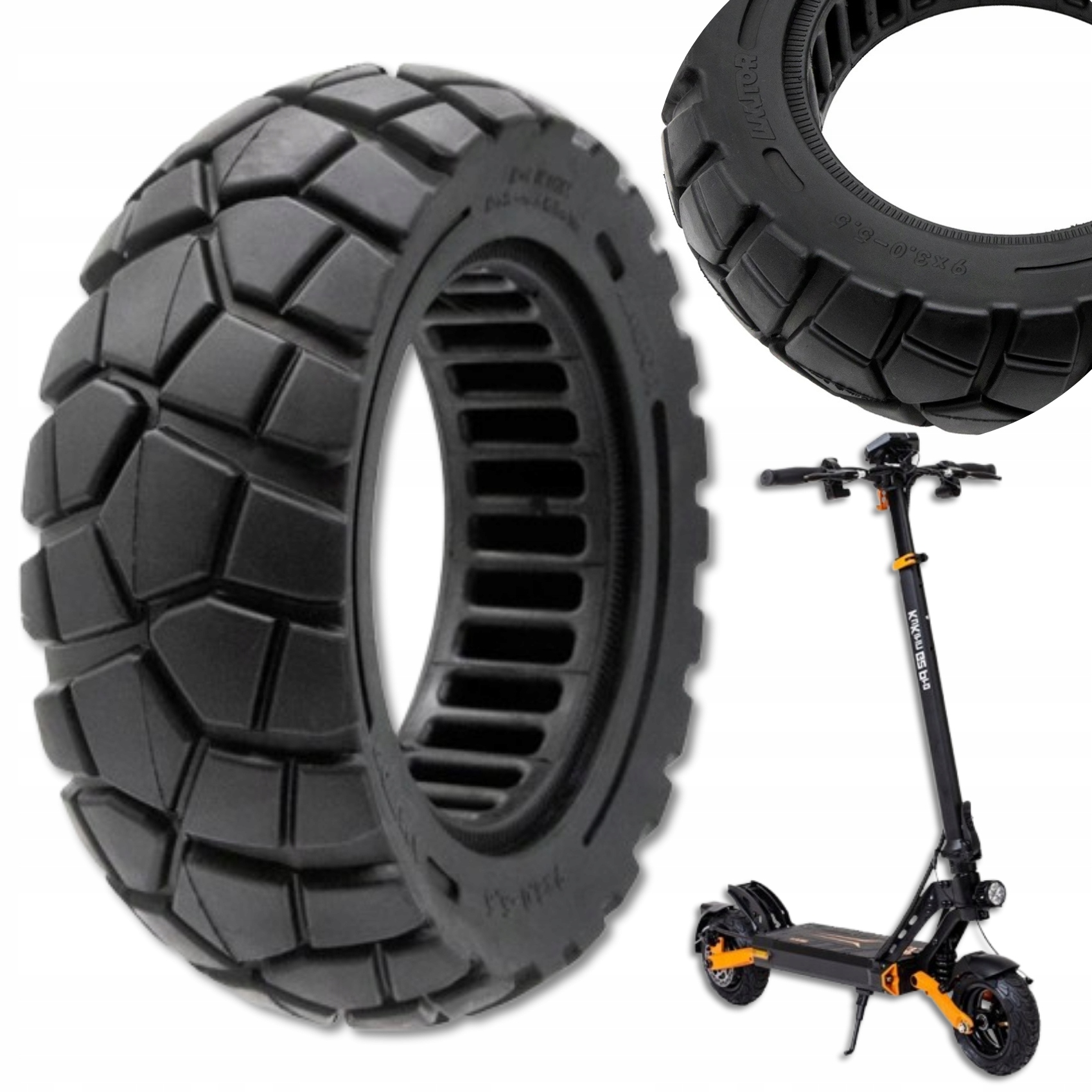 Opona 9x3.0-5.5 Półpełna Bezdętkowa Do Hulajnogi KuKirin G2 Pro 2024