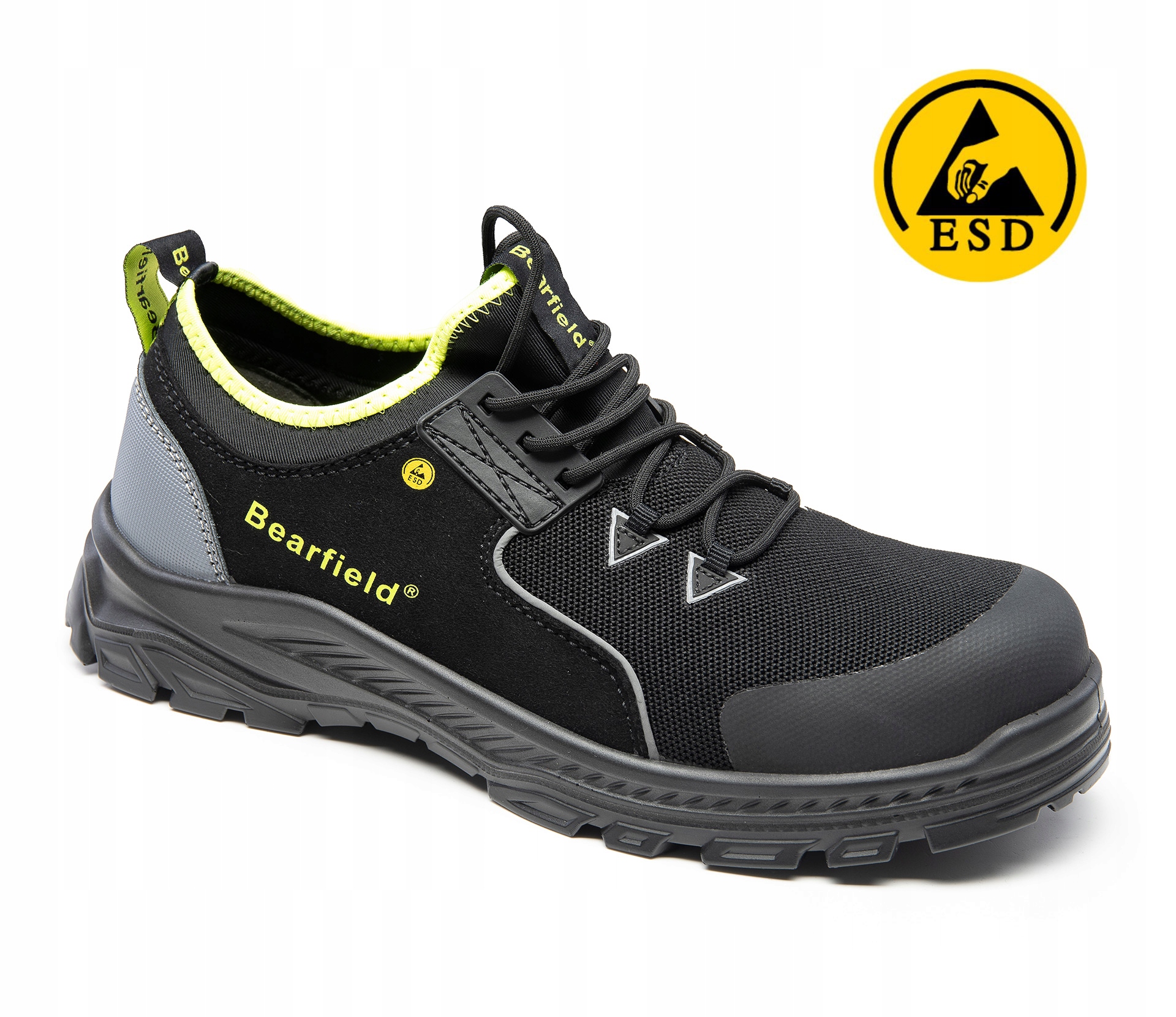 Buty robocze obuwie ochronne podnosek czarne Bhp Bolton S1PS Sr Fo Esd r 40