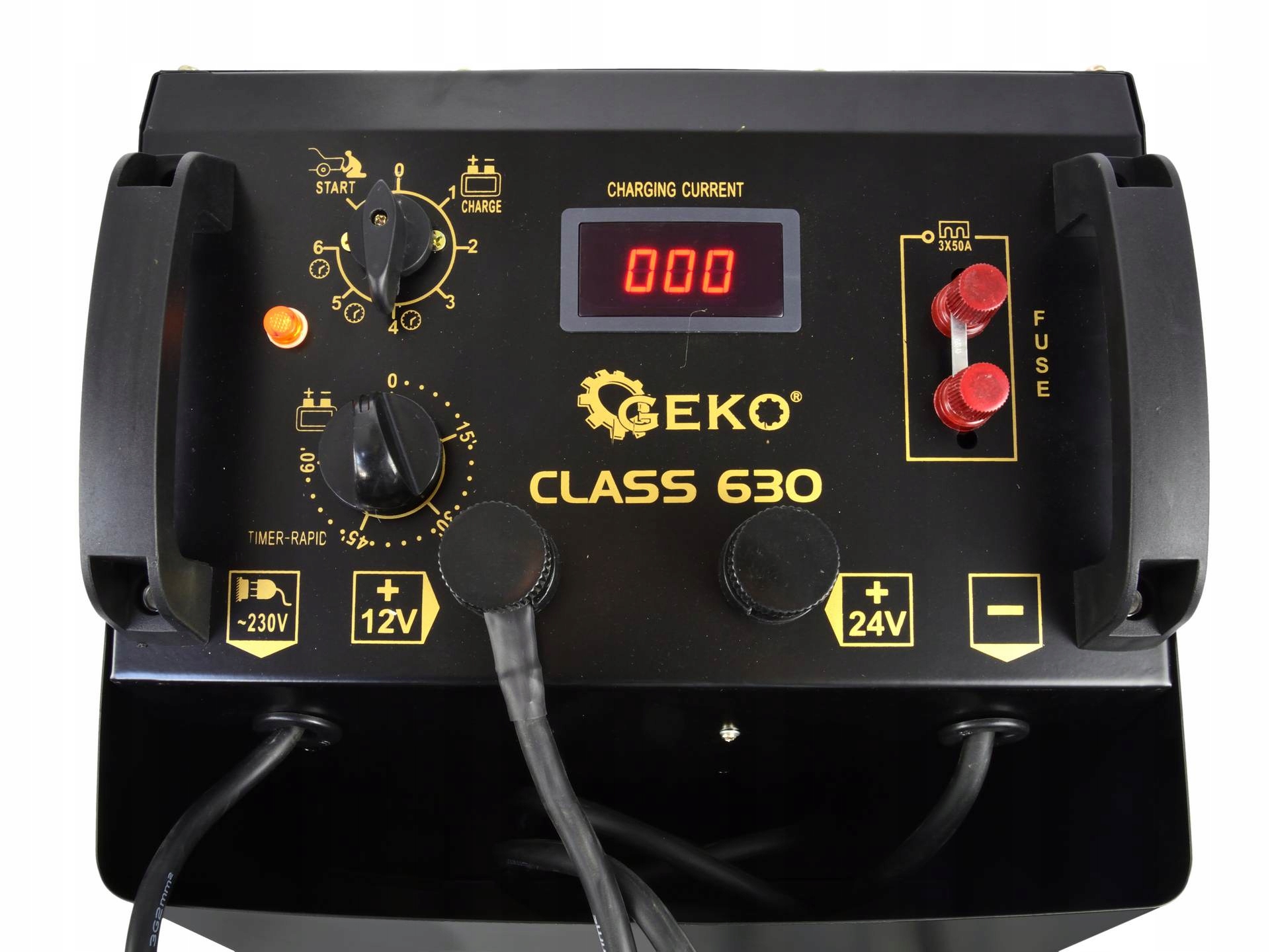 PROSTOWNIK Z ROZRUCHEM 12/24V 20-1550Ah 12V-360A; 24-550A CLASS-630 Marka Geko