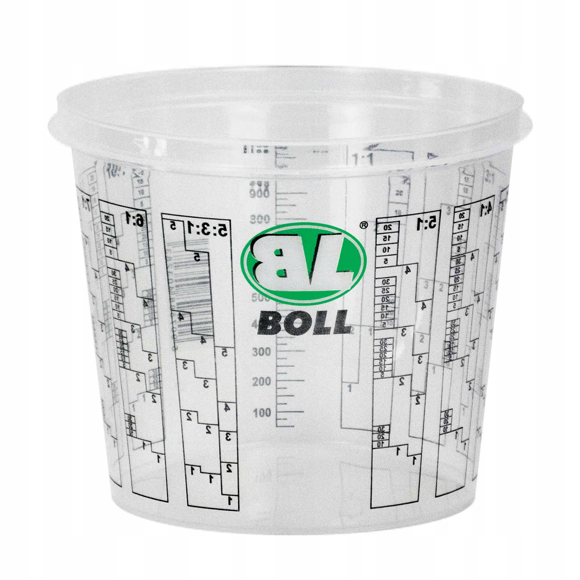 Pojemnik Plastikowy Z Podziałką Kubek Lakierniczy 1300 ml Boll x3szt