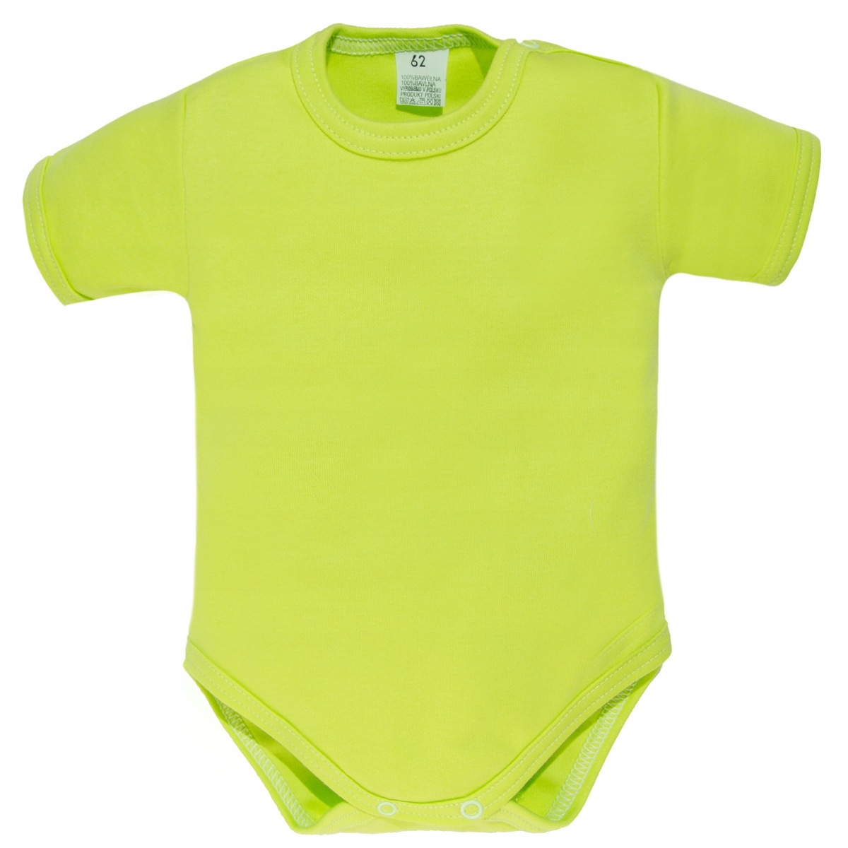 2-pak BODY KRÓTKI RĘKAW GŁADKIE granat limonka 62 Płeć chłopcy dziewczynki