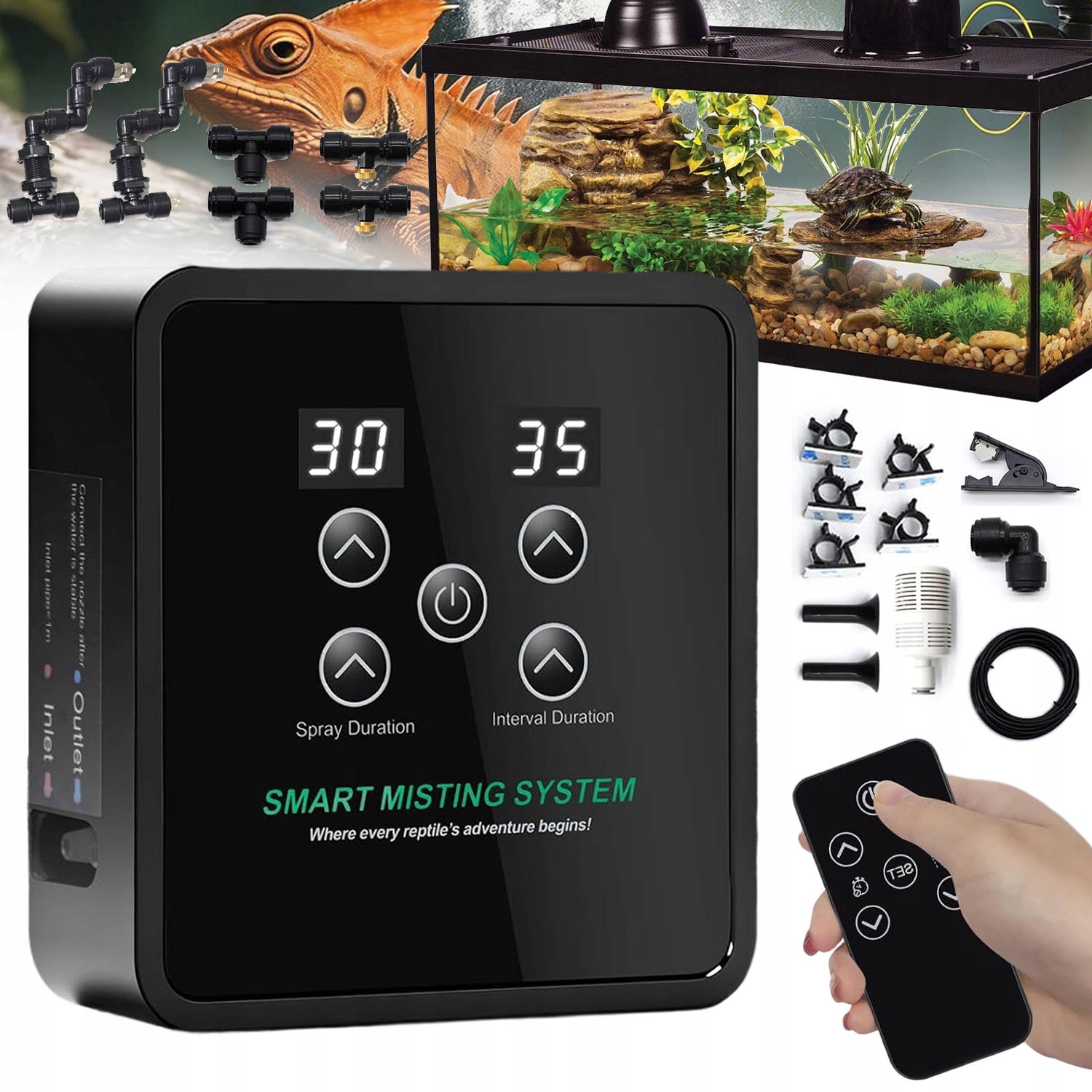 Zvlhčovač Pro Plazy S Dálkovým Ovládáním, Mlhový Systém Pro Terária Želv