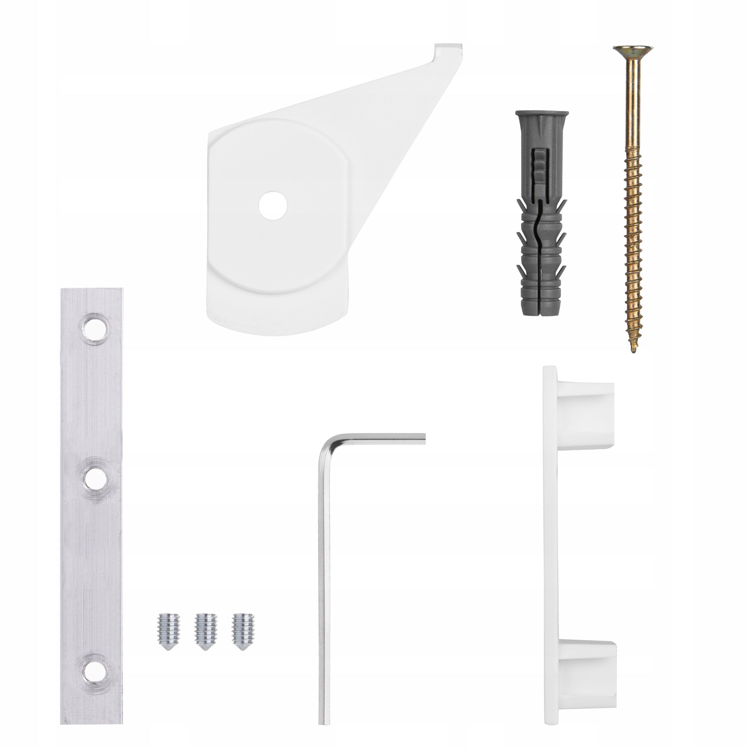 SZYNA PODWÓJNA SUFITOWA Z ŻABKAMI 490 CM BIAŁA Kolor biały