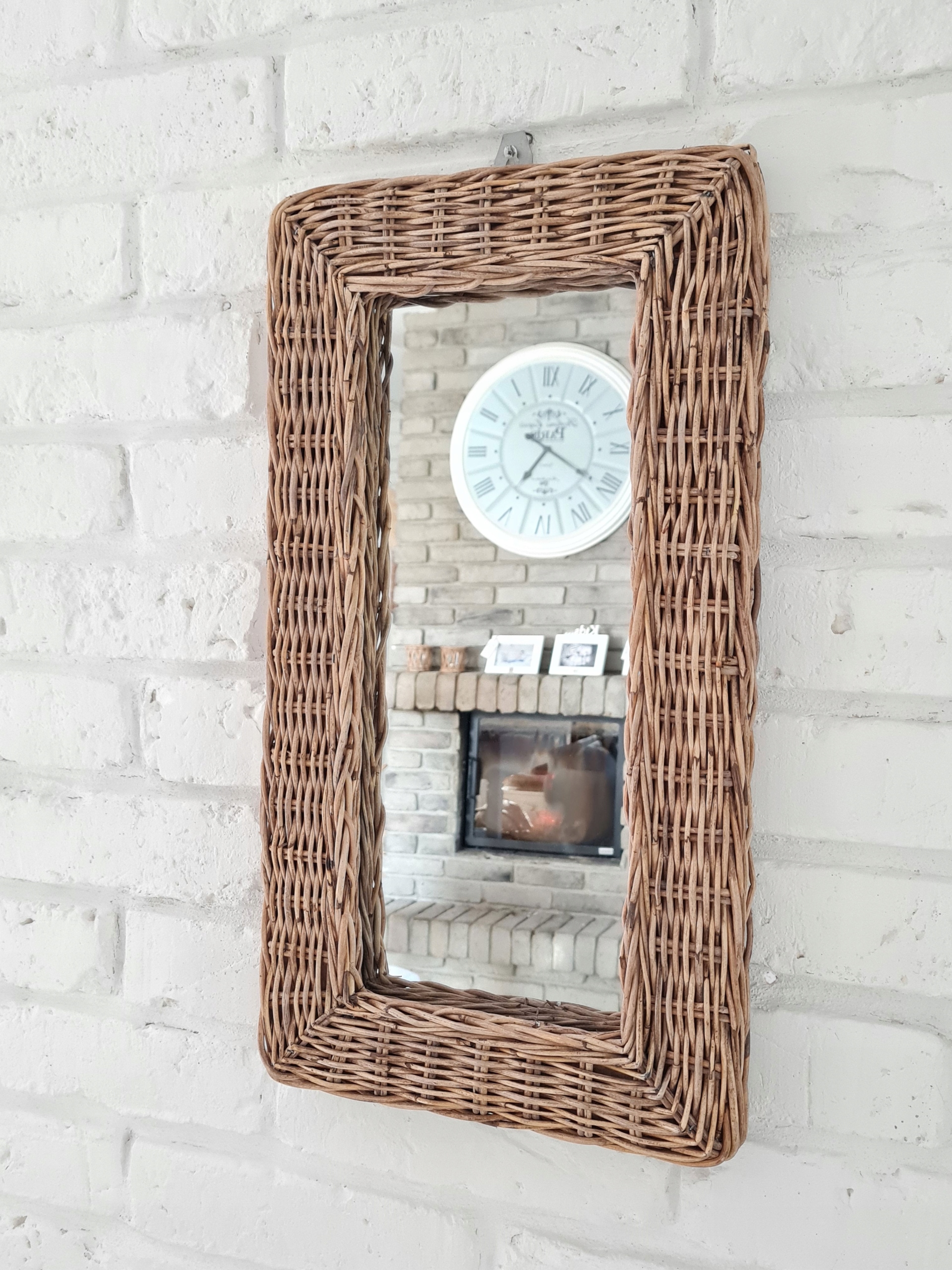 Zrkadlo sweet little home nástenné obdĺžnikové 30 x 53 mm