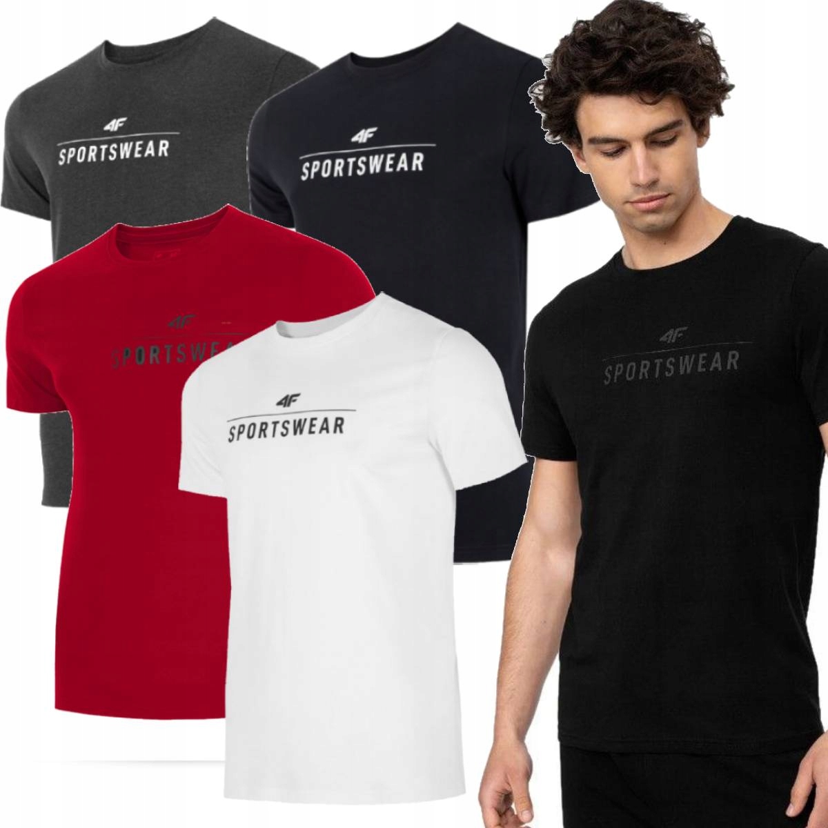 ZESTAW KOSZULEK 4F Lekki T-Shirt BAWEŁNIANY Męski