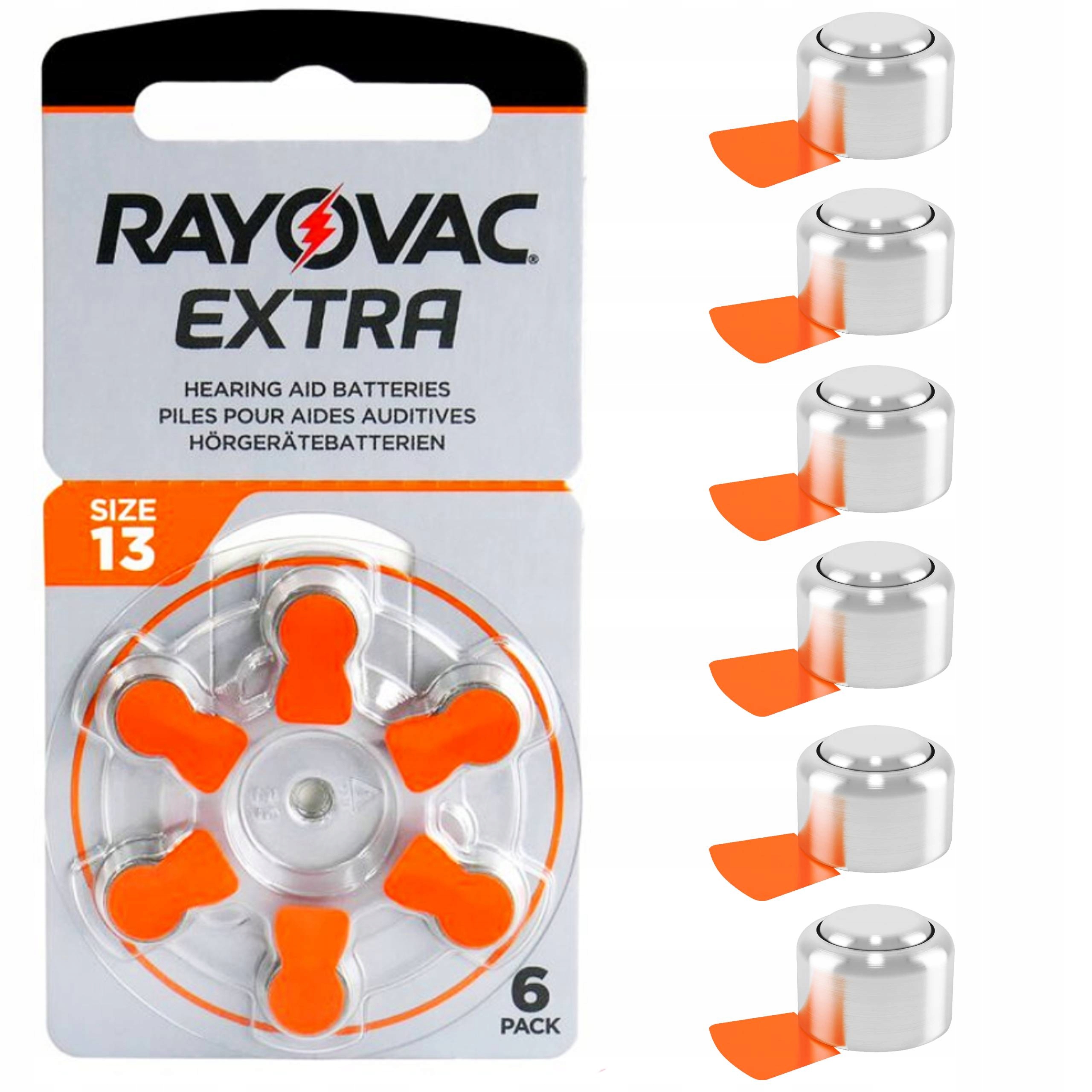 

6x Baterie Rayovac do aparatów słuchowych 13 Pr Mf