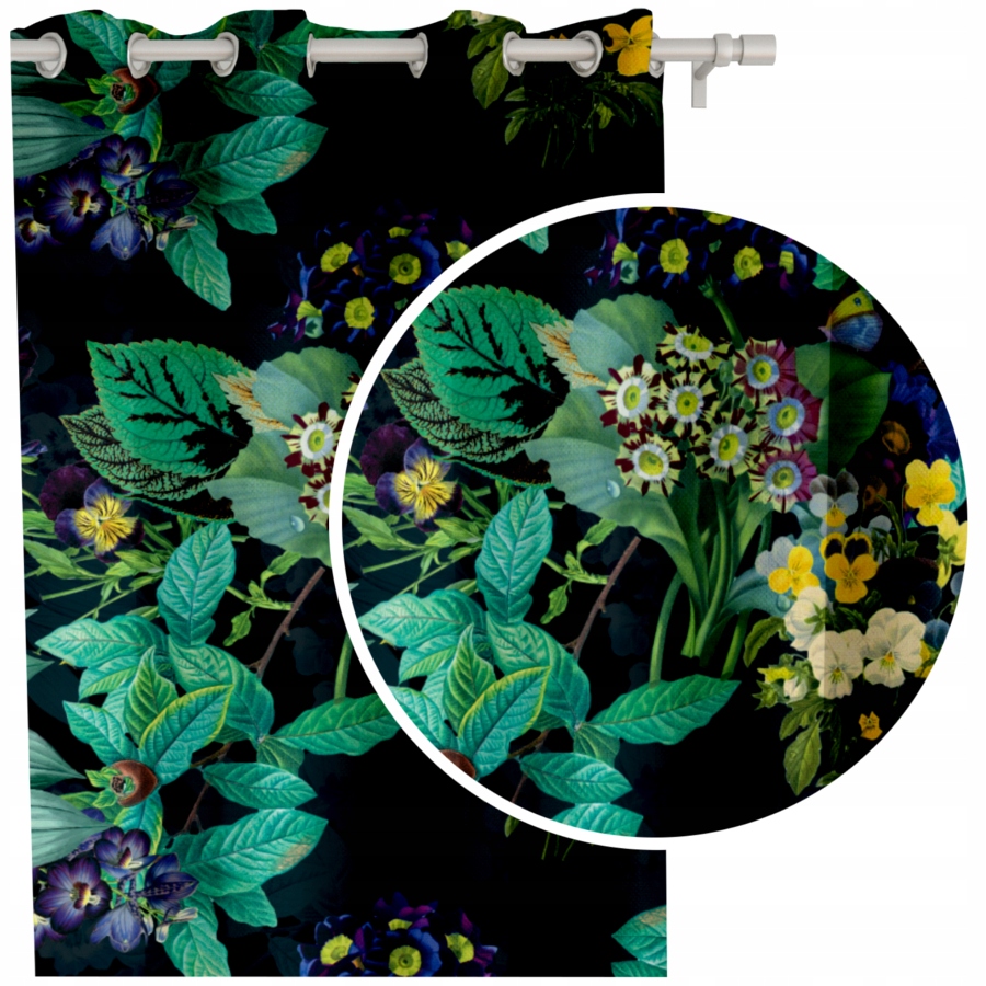 

Zasłona Bratki Stokrotki Liście Zasłony 145x250