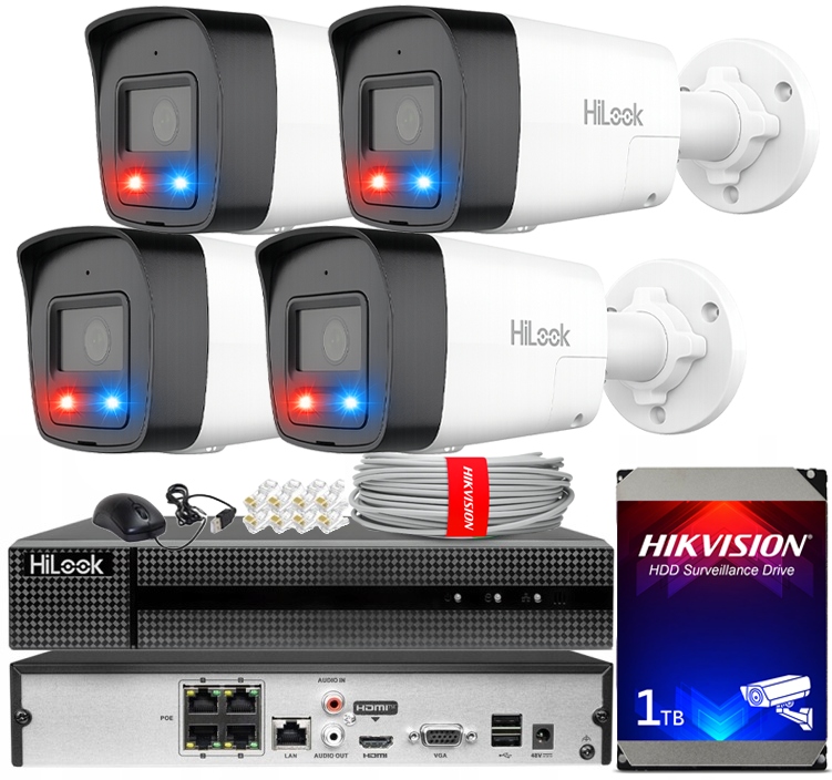 Sada monitorování Ip 4 kamery 6MPx IPC-B160HAP-LUF/SL Live Guard PoE Audio