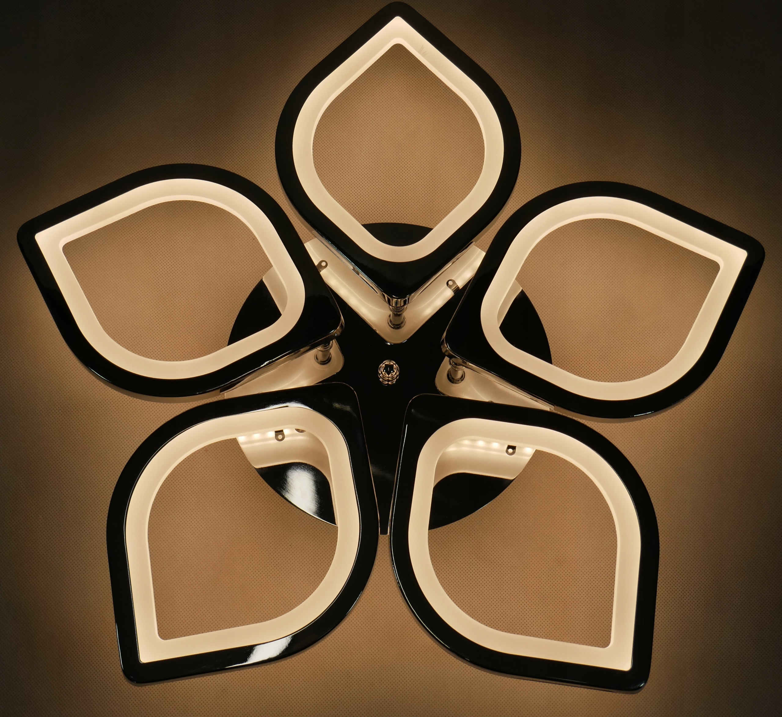 LAMPA LED RING LAMPA SUFITOWA PLAFON + PILOT 55 W Kolor chrom