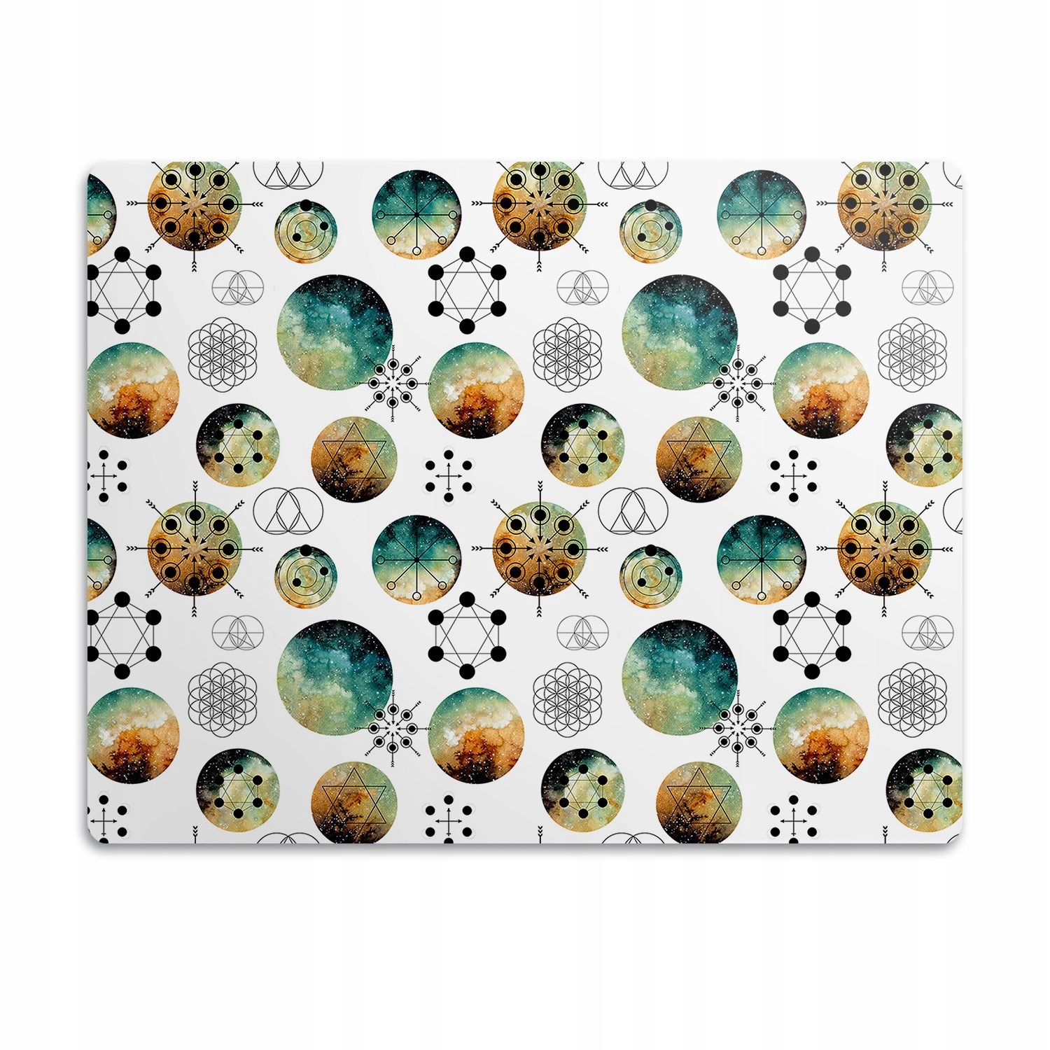 Levně Pro psa podložka pod misku Galaktický vzor 90x60