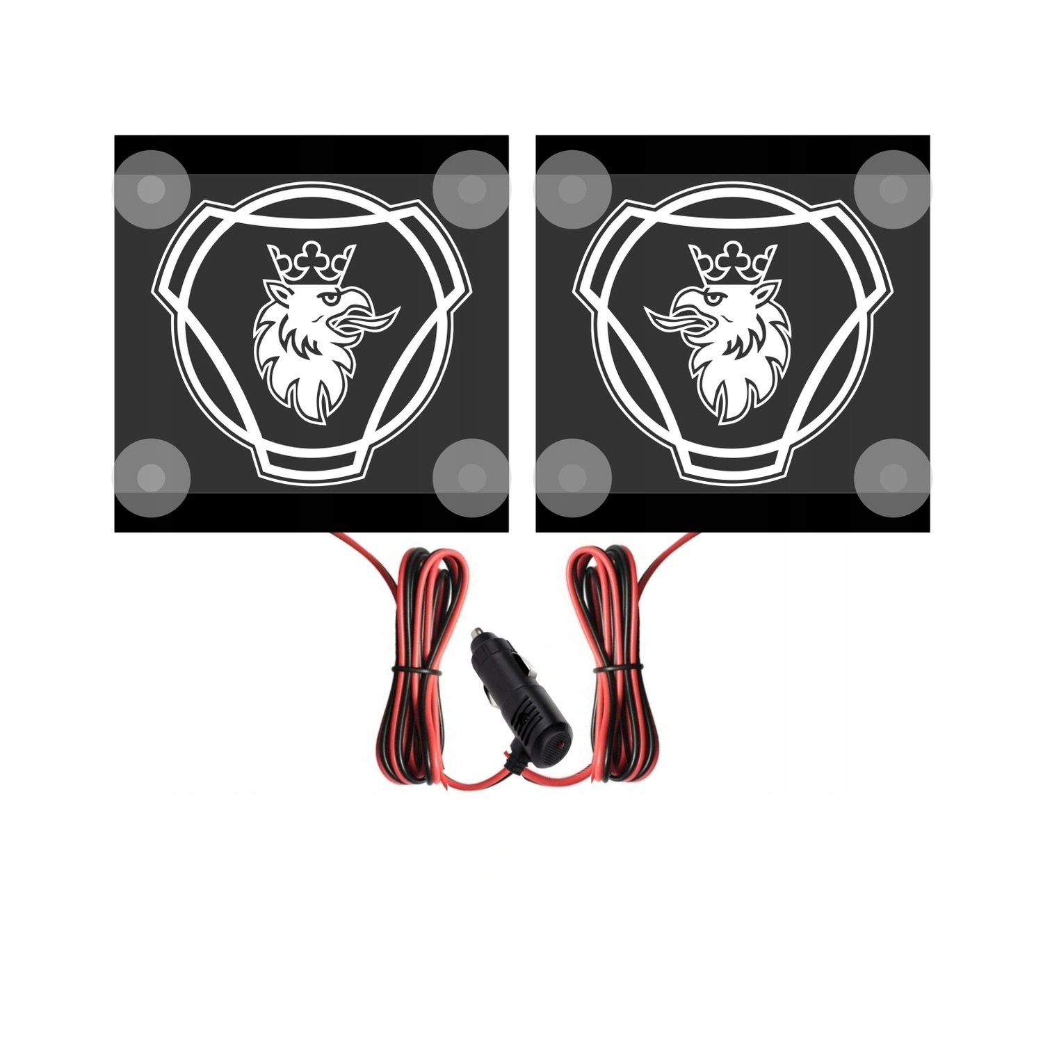 Led rohová tabule Logo Scania 2 kusy Rohová tabule 15x15 cm