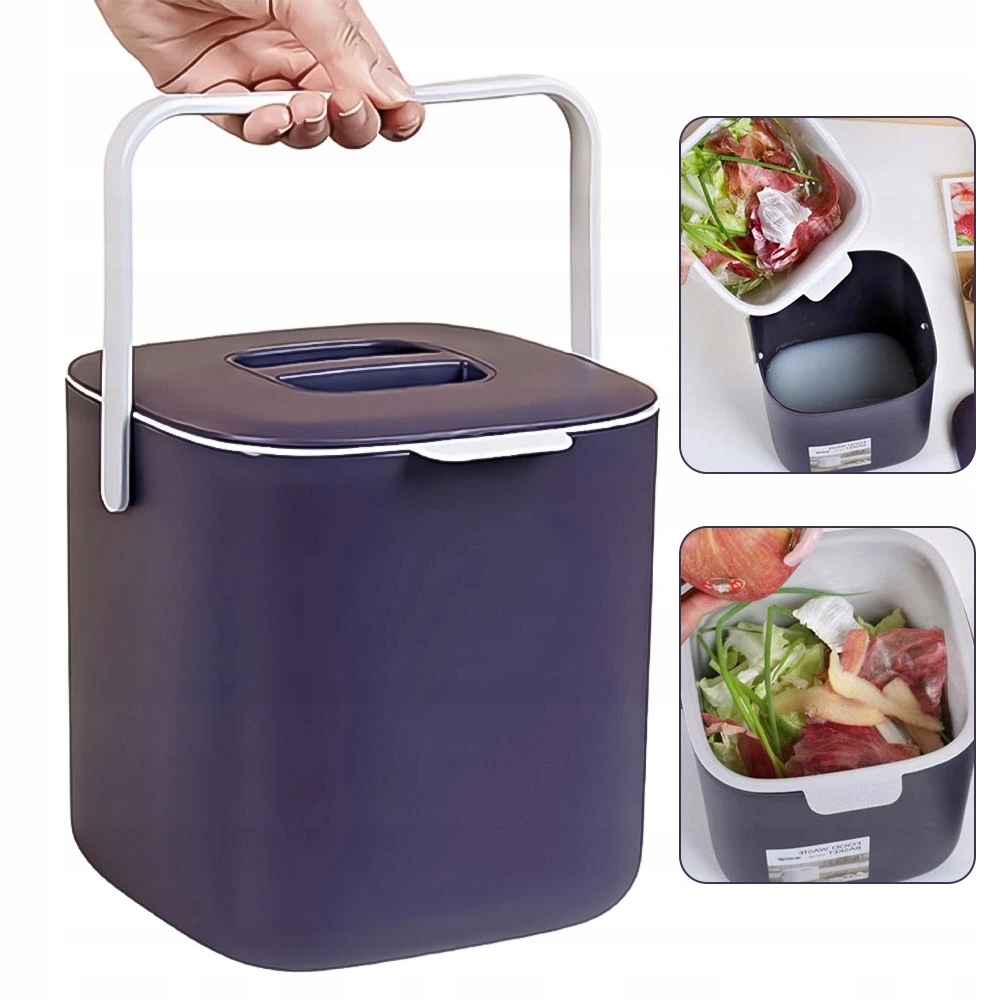 Kuchyňský odpadkový koš s filtrem a ergonomickou rukojetí – 18,3 x 16,6 cm