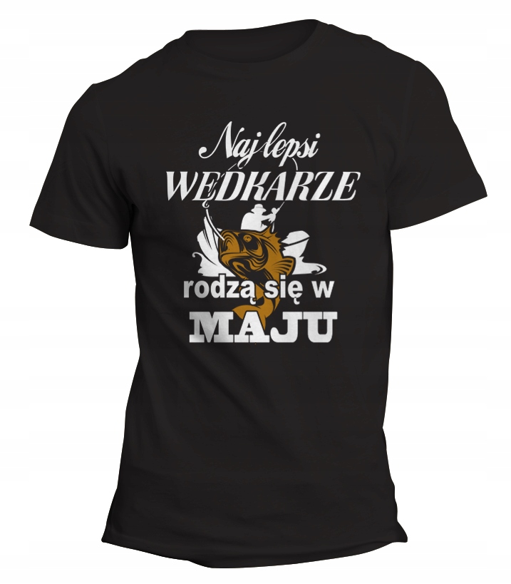 

Koszulka Na Urodziny Wędkarza W Maju roz.S