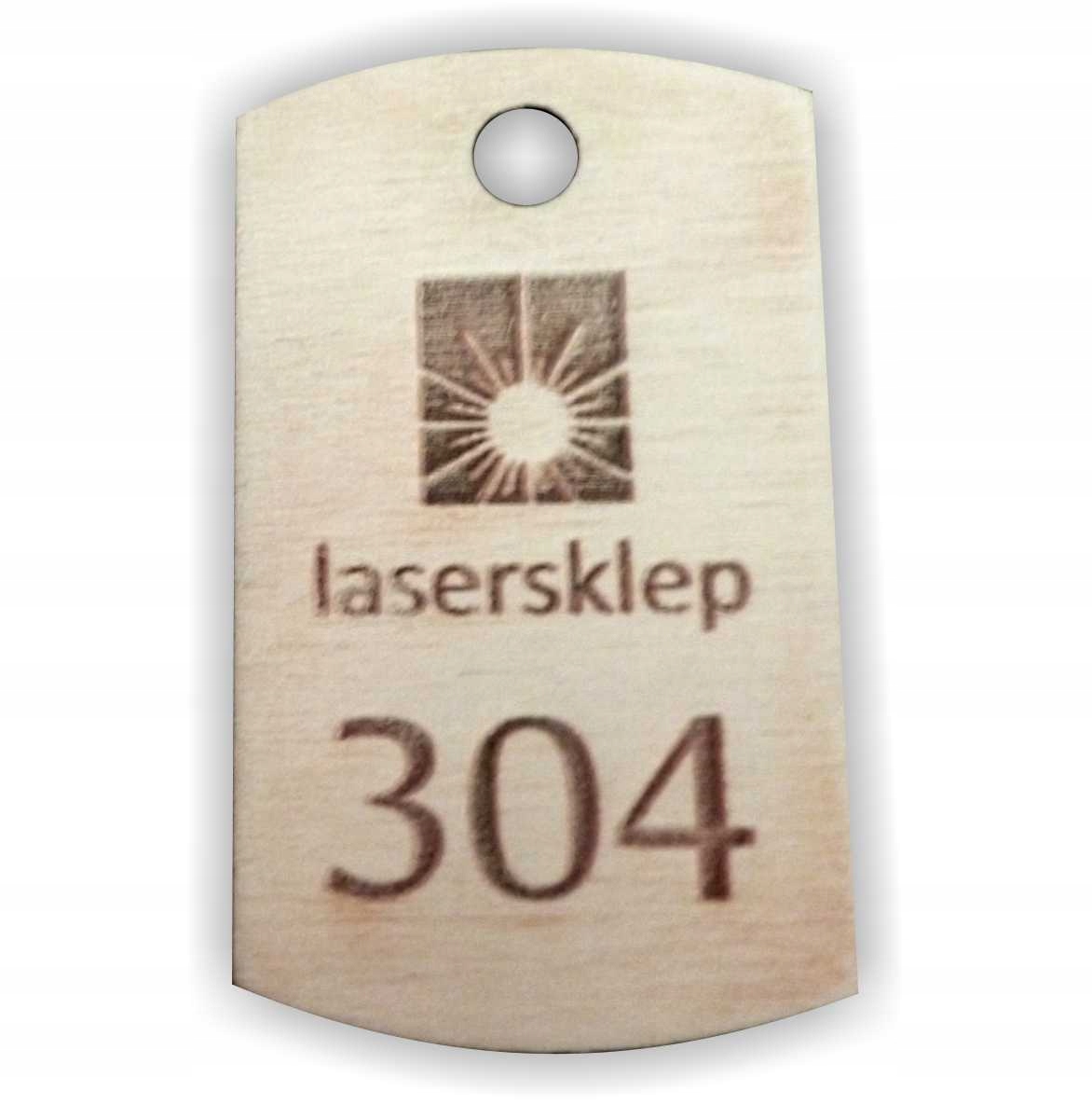 BRELOKI numerki szatni hotel 3x5 DREWNIANE 10 szt