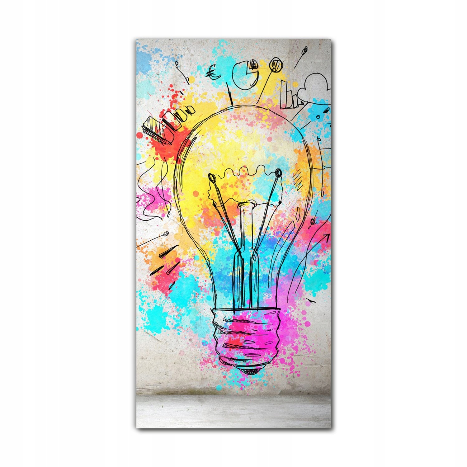 

Foto na szkle na ścianę 70x140 cm Graffiti kolory